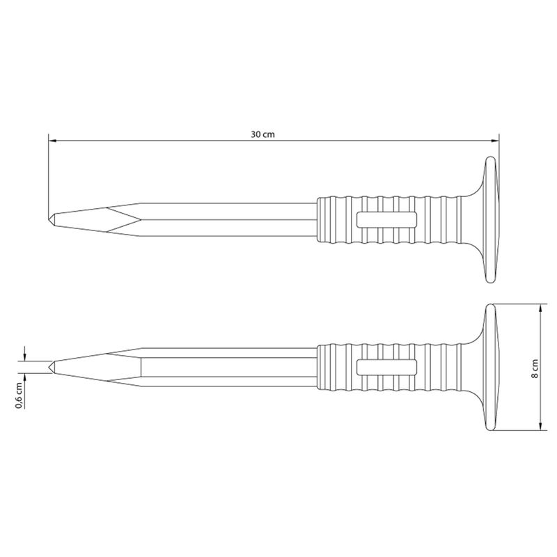 Ponteiro Sextavado Com Empunhadura 12'' (42705/912) - Tramontina