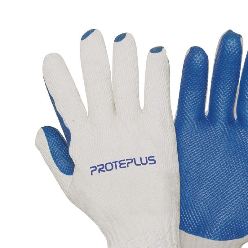 Luva Tricotada com Palma em Borracha Vulcanizada PPM20 PROTEPLUS N8