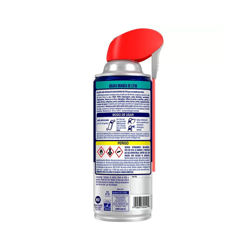 Graxa Branca de Lítio Specialist Aerossol 400ml - WD-40