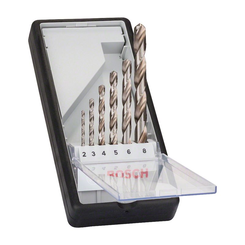 Jogo Broca para Metal Bosch HSS-G Robust Line 2-8mm 6 peças