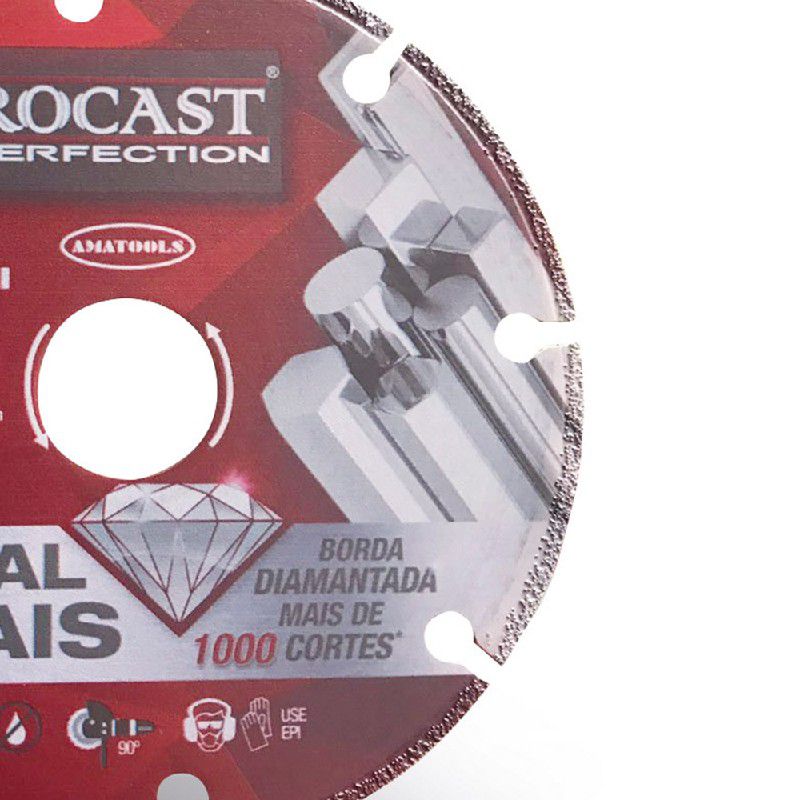 Disco de Corte Diamantado Metal Mais 115mm 412,0001 ROCAST