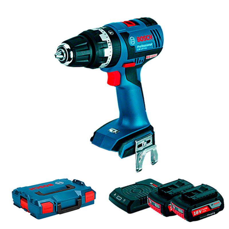 Furadeira de Impacto GSB 18V-EC 18V, 2 Baterias e maleta Bosch 