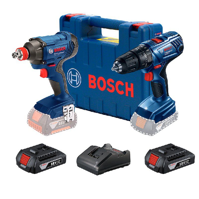 Kit Bosch Parafusadeira GSB 180-LI e Chave de Impacto GDX 180-LI