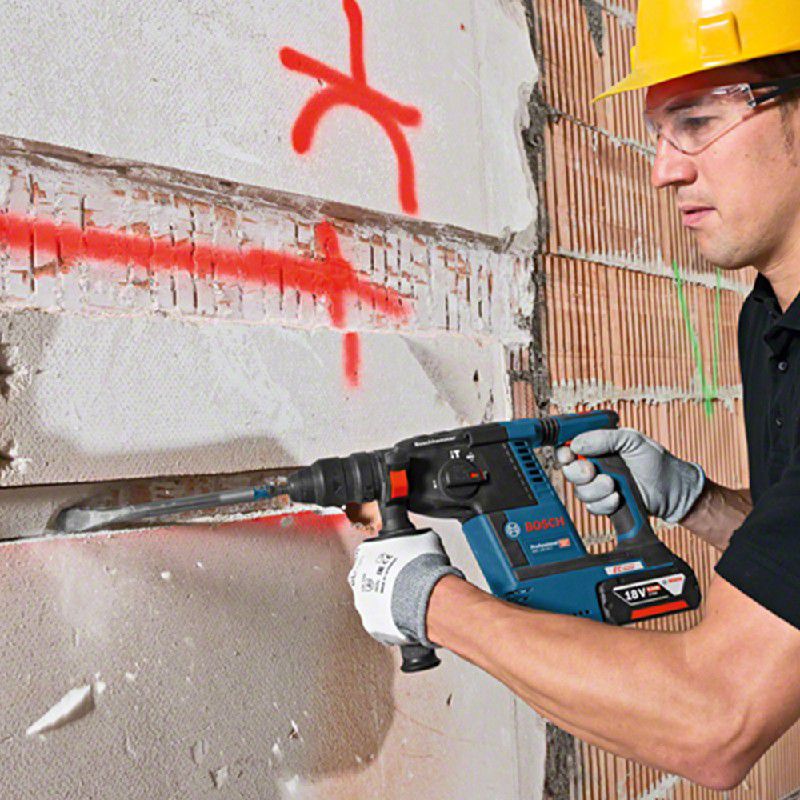 Martelete Perfurador Demolidor a Bateria Bosch GBH 18V-26 SDS-plus,18V, 2,6J EPTA, 2 Baterias 6,0Ah, 1 Carregador 220V em Maleta