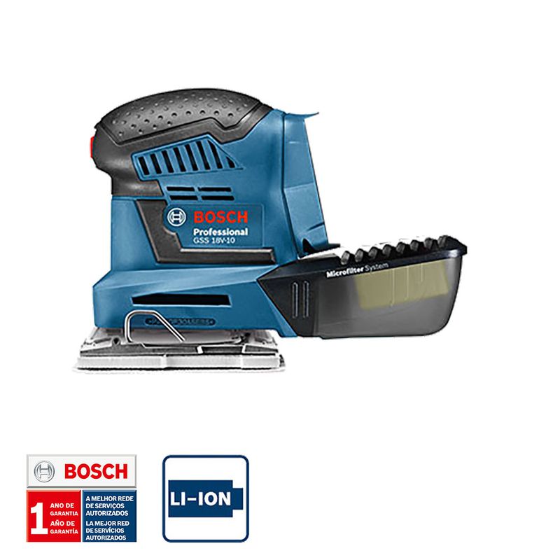 Lixadeira Orbital a bateria Bosch GSS 18V-10, 18V SB