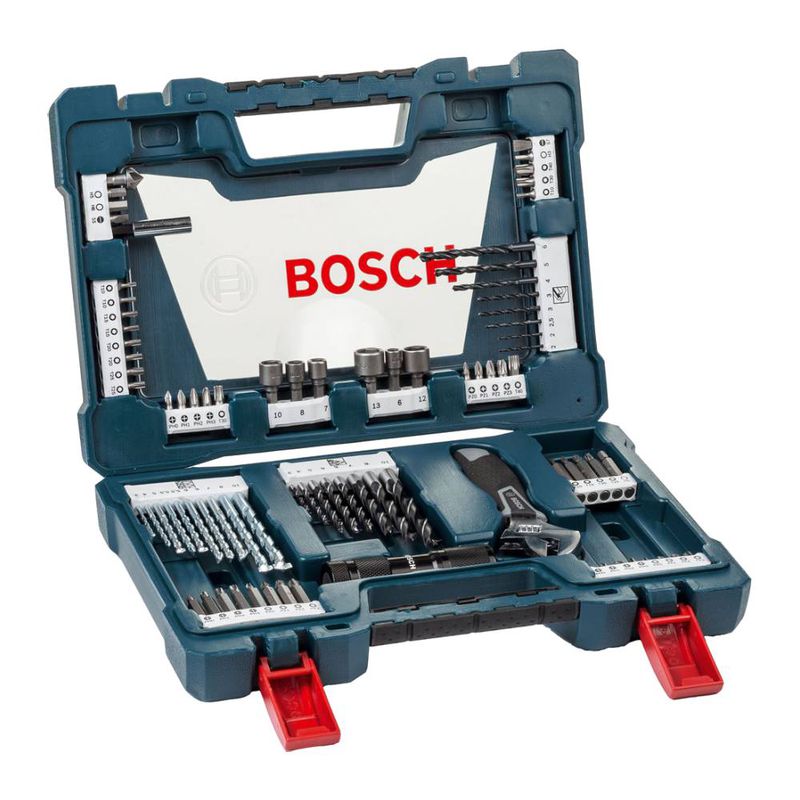 Kit de Pontas e Brocas em Titânio Bosch V-Line 83 Peças