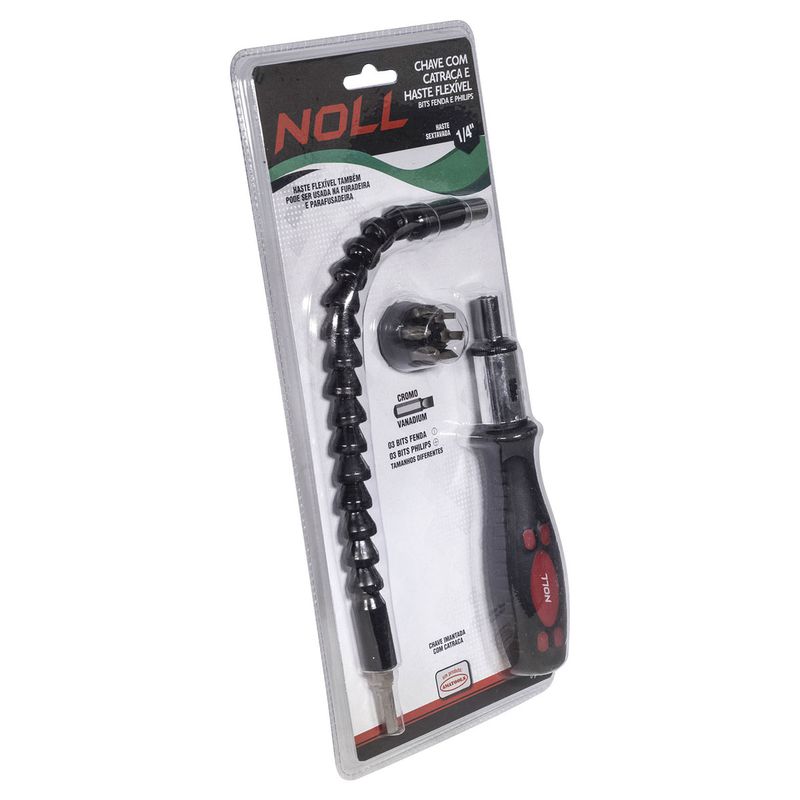 Jogo de Chave Com Catraca e Haste Flexível 8 Peças (414,0001) - Noll