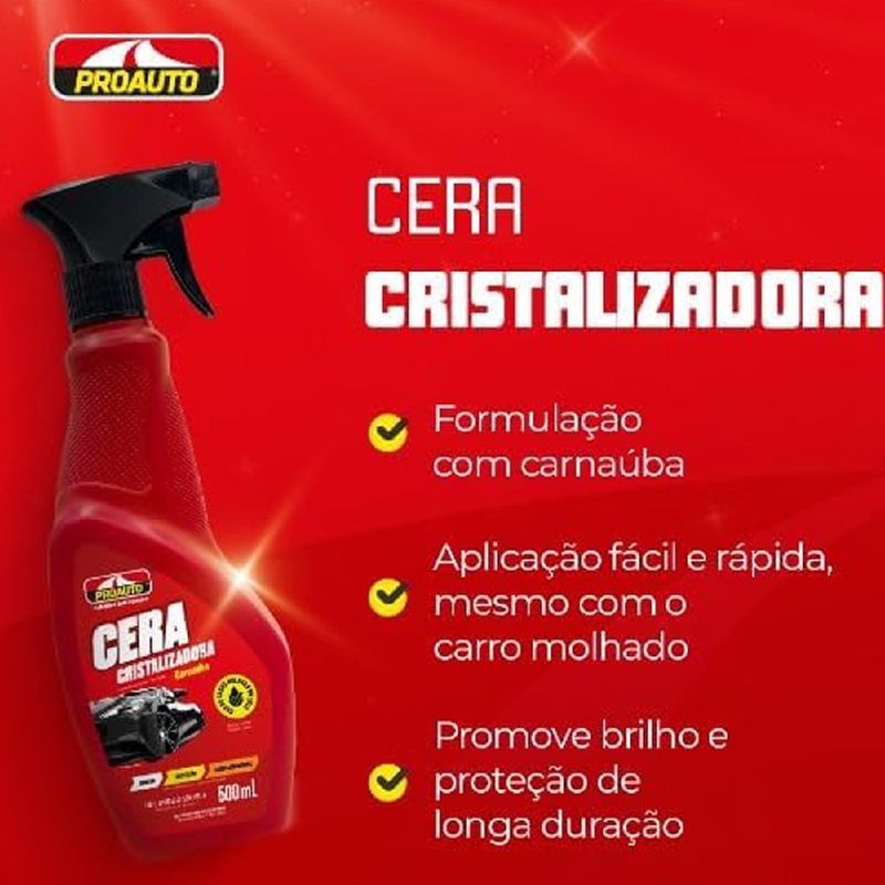 Cera Cristalizadora Com Carnaúba 500ml (3061) - Proauto