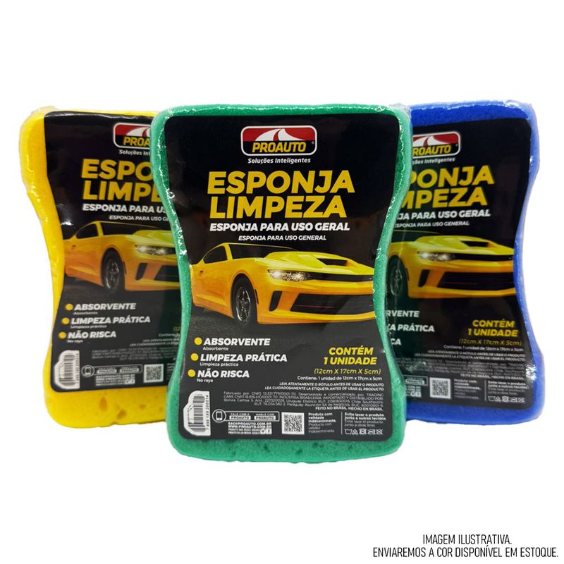 Esponja de Limpeza - Cores Sortidas (2518) - Proauto