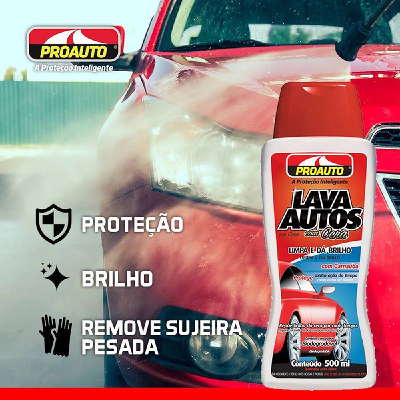 Lava Autos Brilho com Cera 500 mL - Proauto