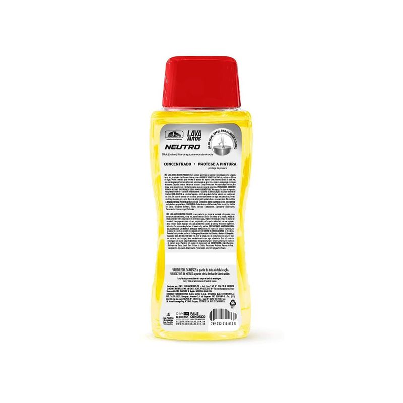 Lava Autos Concentrado Neutro 500 mL - Proauto