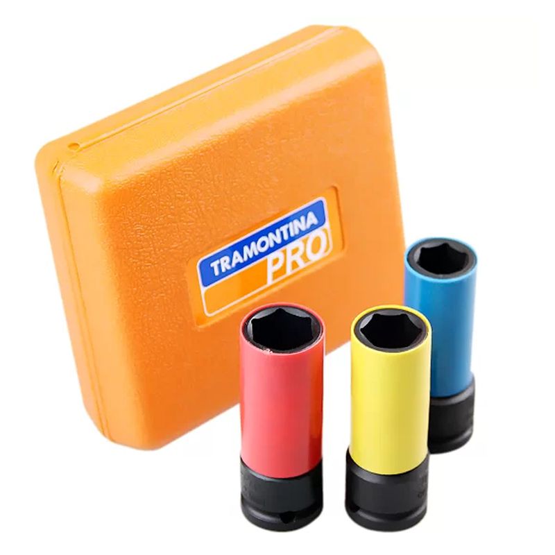 Jogo de Soquetes de Impacto 1/2'' - 3 Peças (44889/203) - Tramontina Pro