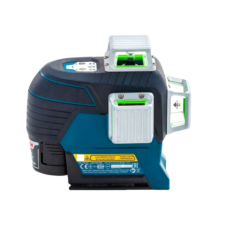 Nível a Laser de Linhas Verdes GLL 3-80 CG, Bluetooth, em maleta - Bosch 