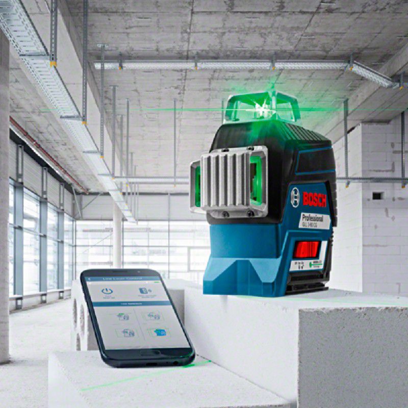 Nível a Laser de Linhas Verdes GLL 3-80 CG, Bluetooth, em maleta - Bosch 