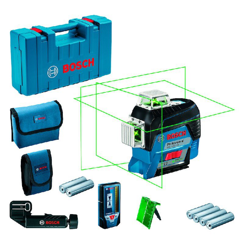 Nível a Laser de Linhas Verdes GLL 3-80 CG, Bluetooth, em maleta - Bosch 