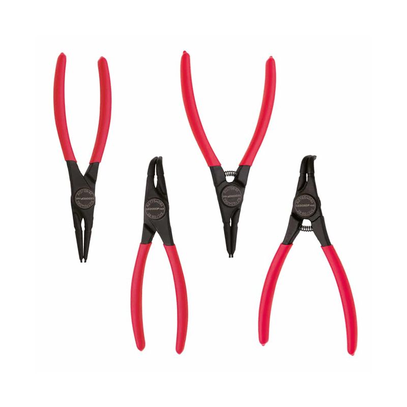 Jogo de Alicates Para Anéis Internos e Externos 4 Peças 3301829 - Gedore Red