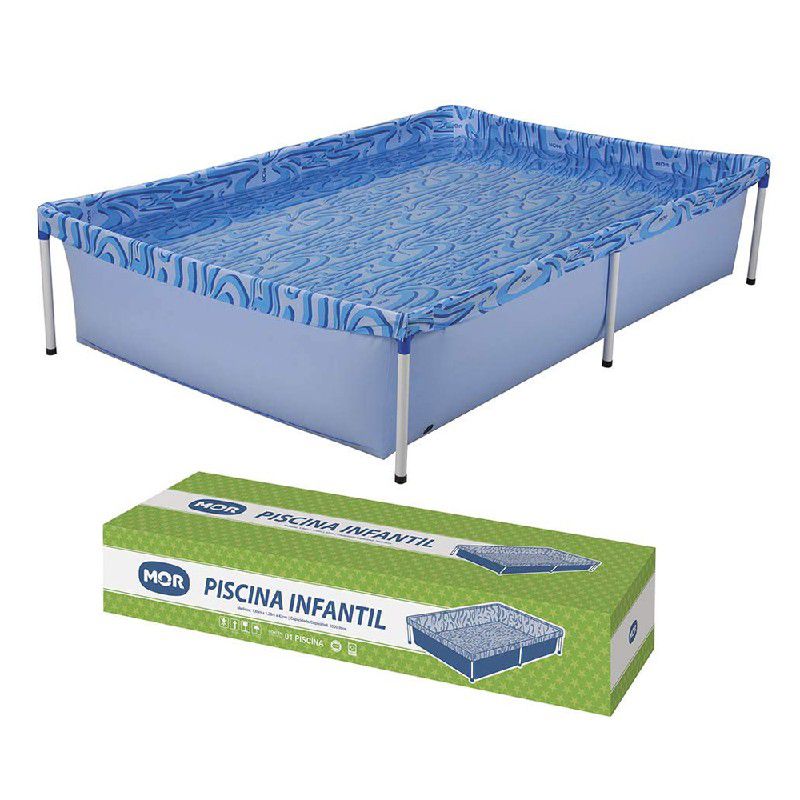 Piscina Retangular Lona em PVC 1.000 Litros - MOR