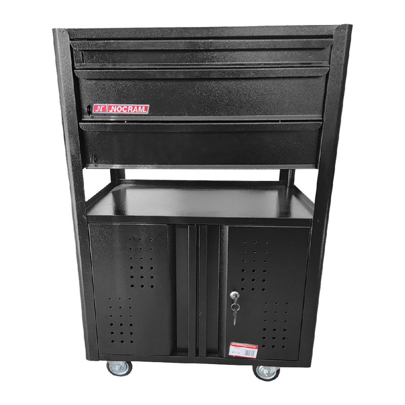 Carrinho Para Ferramentas Fechado Com 3 Gavetas (NC-10) - Nocram