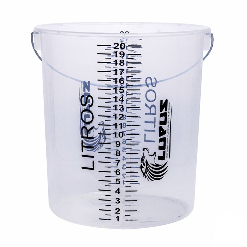 Balde Graduado Transparente Com Capacidade de 20L (2046) - Lupus