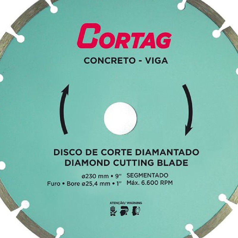 Disco Diamantado Concreto/Viga 230mm - Cortag