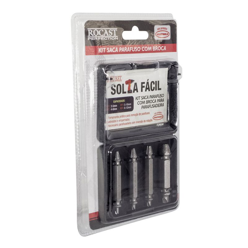 Kit Saca Parafuso C/broca P/parafusadeira (96,0002) - Rocast