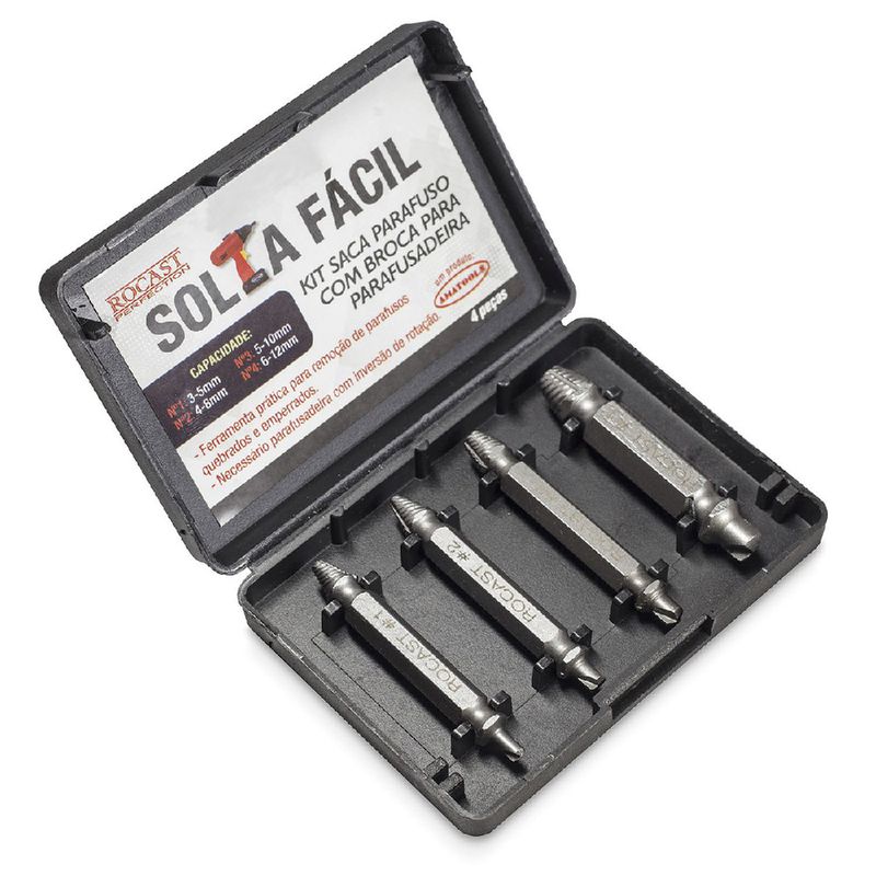 Kit Saca Parafuso C/broca P/parafusadeira (96,0002) - Rocast