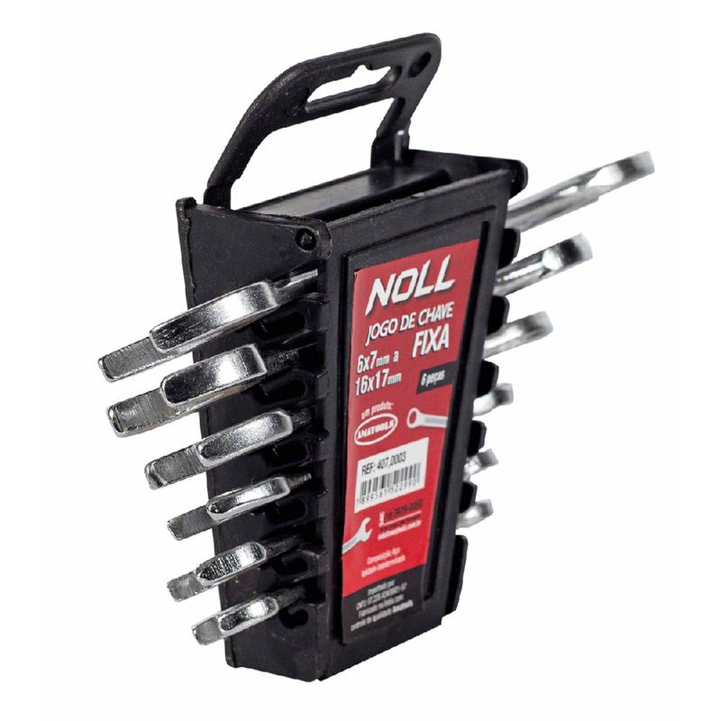 Jogo de Chaves Fixas 6 Peças 6 á 17mm (407,0003) - Noll