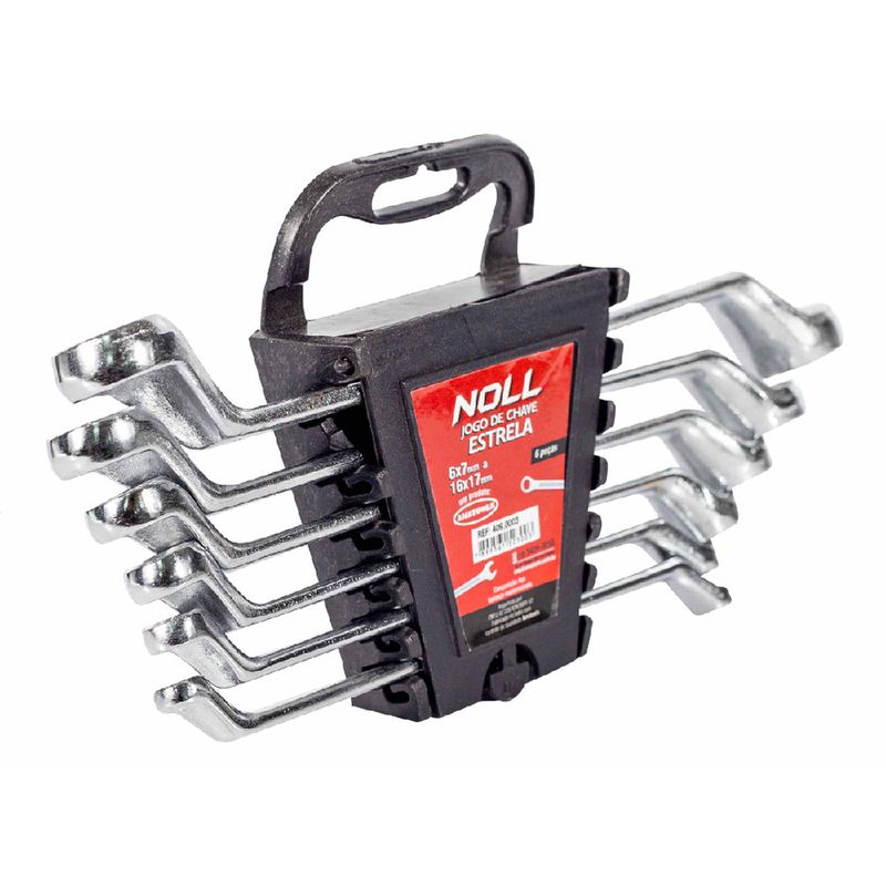 Jogo de Chaves Estrela 6 Peças 6 á 17mm (409,0003) - Noll