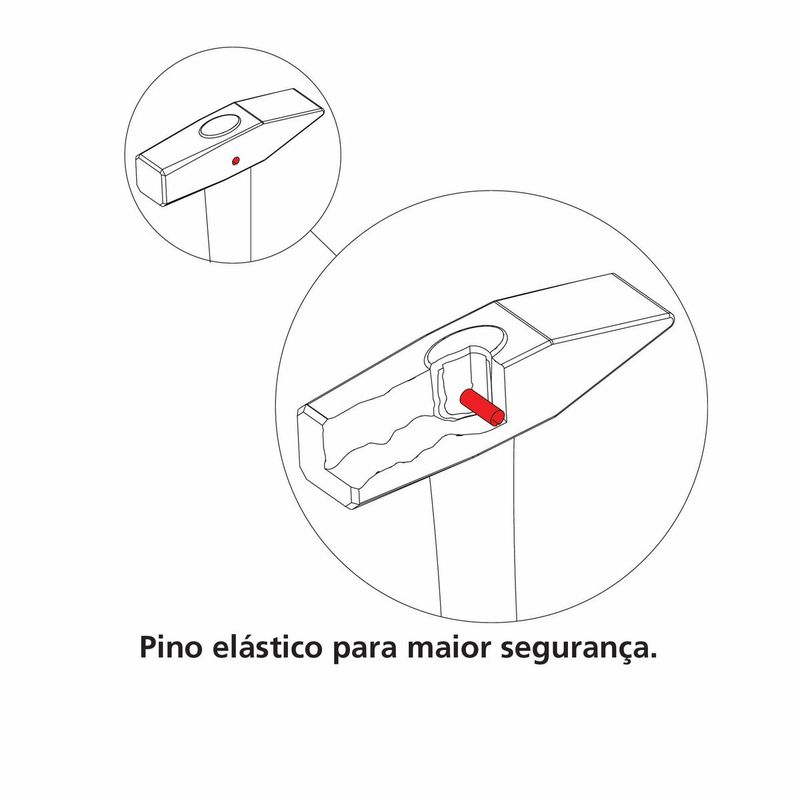 Martelo Pena Com Cabo Tubular 500g (40444/007) - Tramontina Pro