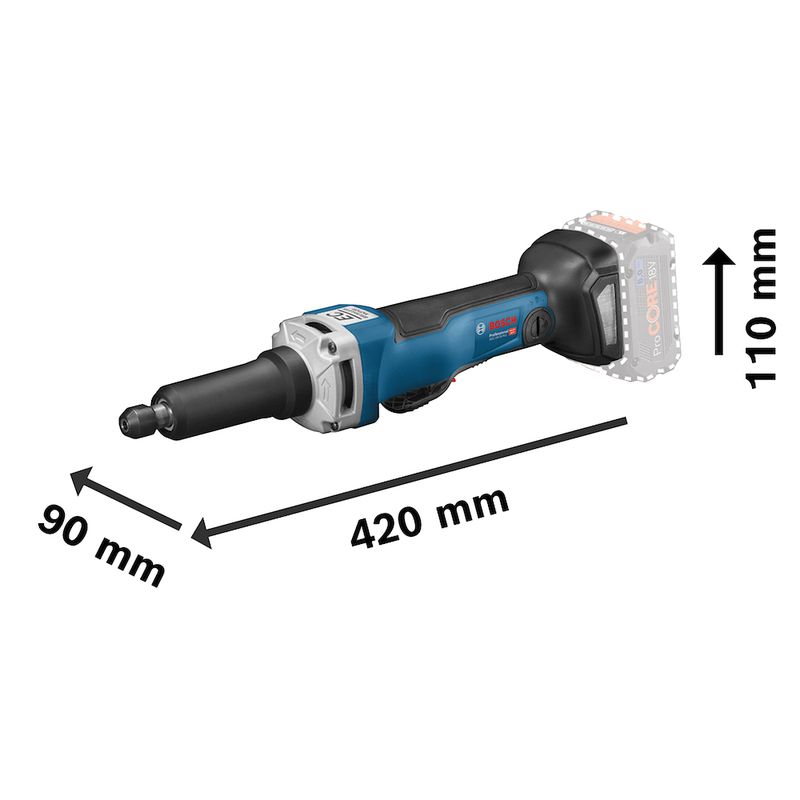 Retífica a bateria GGS 18V-23 PLC, 18V, SB, em maleta - Bosch 