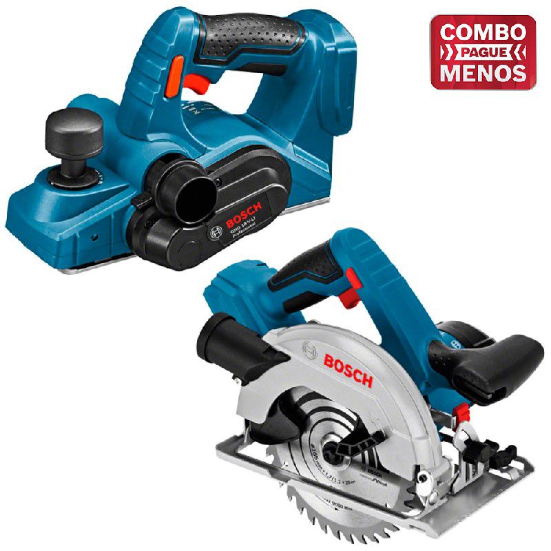 Kit Bosch Serra Circular + Plaina + 2 Baterias 18V + Maleta - Bosch