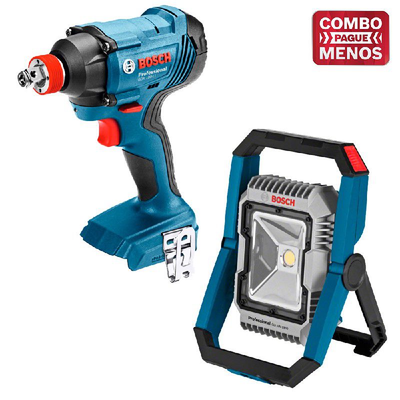 Kit Bosch Chave de Impacto + Lanterna + 2 Baterias 18V + Maleta - Bosch