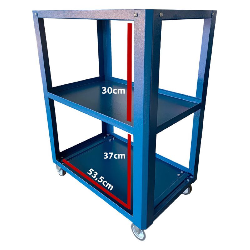 Carrinho Para Ferramentas Aberto Azul (CS01) - Fercar