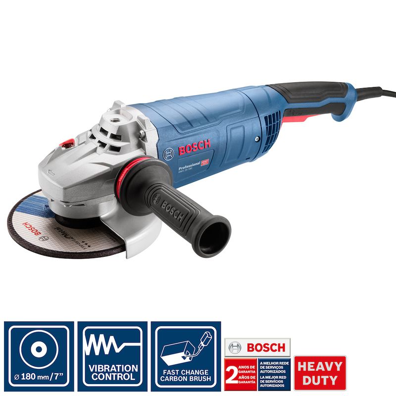 Esmerilhadeira Angular 7'' GWS 25-180 VULCANO 2500W 220V - BOSCH