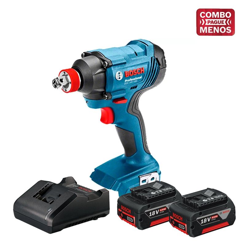 Kit Bosch Chave Impacto GDX 180-LI + 2 Baterias 18V - Bosch