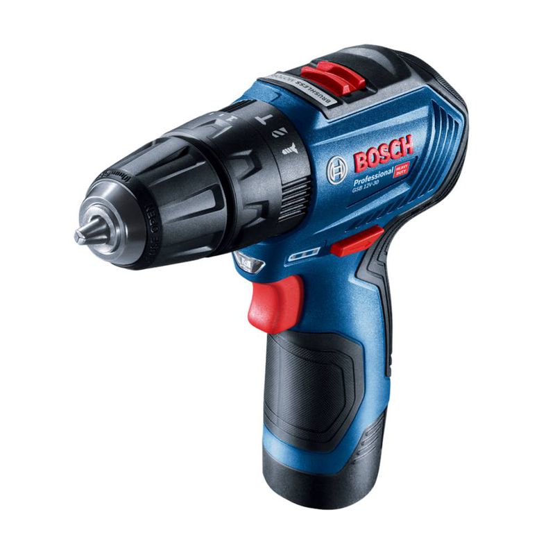 Parafusadeira e Furadeira de Impacto a Bateria de 3/8'' Bosch GSB 12V-30, 12V, 2 Baterias 2,0Ah, Carregador Rápido BIVOLT em Maleta