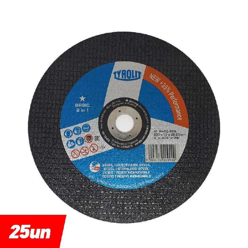Combo Disco de Corte Deep Cut 9'' x 1.9 x 7/8'' Basic 2IN1 - 34332876 - TYROLIT