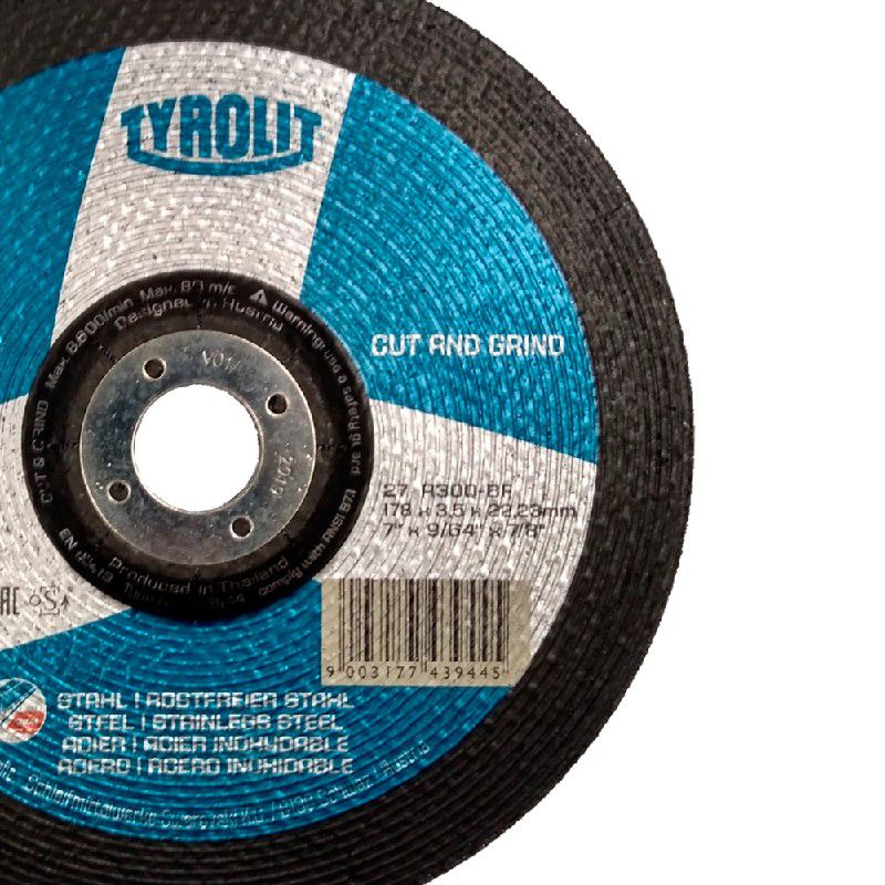 Combo Disco de Desbaste 7'' x 9/64'' x 7/8'' A30Q-BF Basic - 743944 - TYROLIT