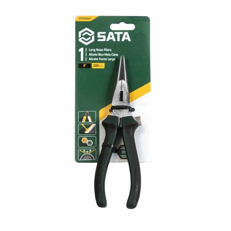 Alicate Bico Meia Cana Longo 8'' (ST70102AST) - Sata