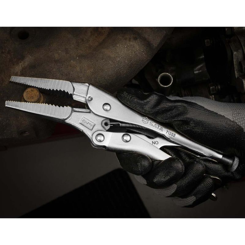Alicate de Pressão Bico Longo 9'' (ST71302ST) - Sata