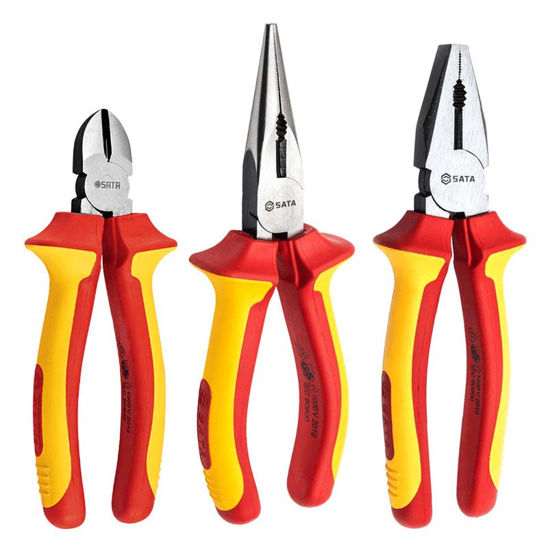 Jogo de Alicates Isolados Com 3 Peças (ST09261SJ) - Sata