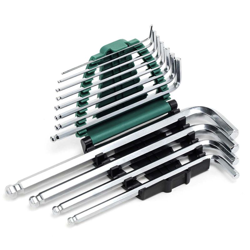 Jogo de Chaves Hexagonal Longa Abaulada Com 12 Peças (ST09106SJ) - Sata