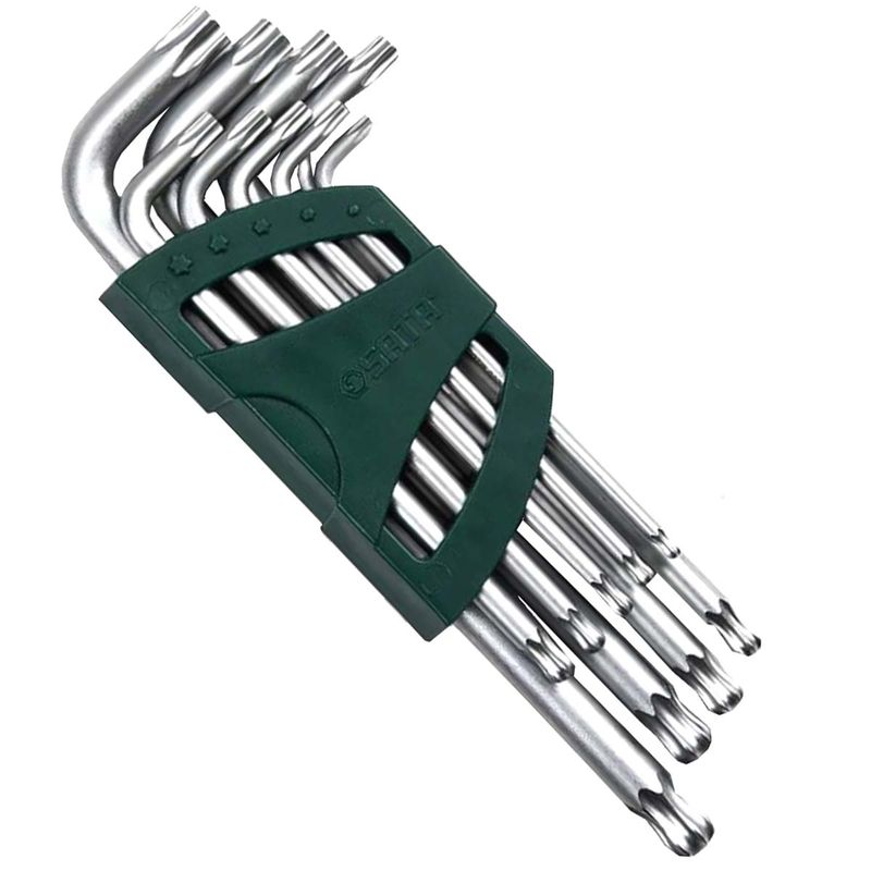 Jogo de Chaves Hexagonal Torx Longa Com 9 Peças (ST09715) - Sata