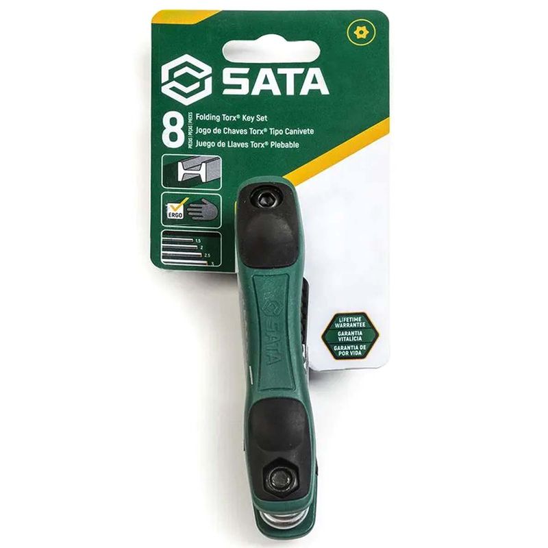 Jogo de Chaves Torx Tipo Canivete 8 Peças (ST09123SJ) - Sata