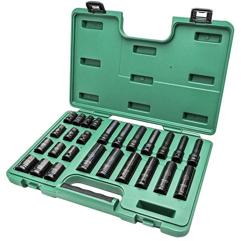 Jogo de Soquete de Impacto Parede Fina Com 26 Peças (ST34399T) - Sata