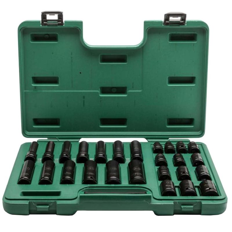 Jogo de Soquete de Impacto Parede Fina Com 26 Peças (ST34399T) - Sata