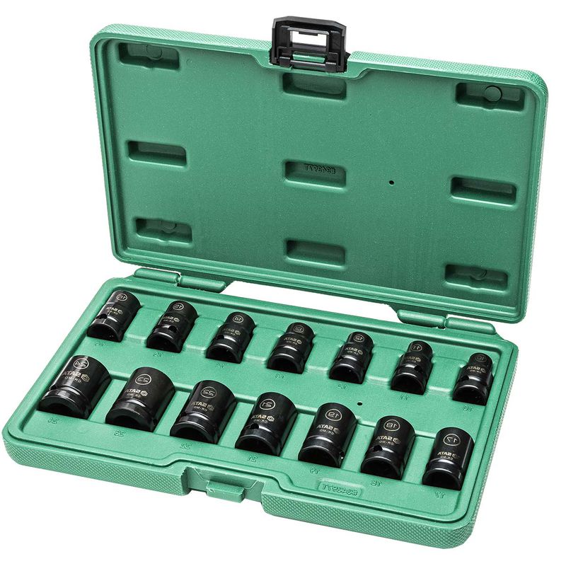 Jogo de Soquetes de Impacto Thinwall Com 14 Peças (ST34397T) - Sata