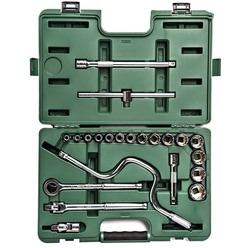 Jogo de Soquetes Estriados Com 22 Peças (ST09088SJ) - Sata