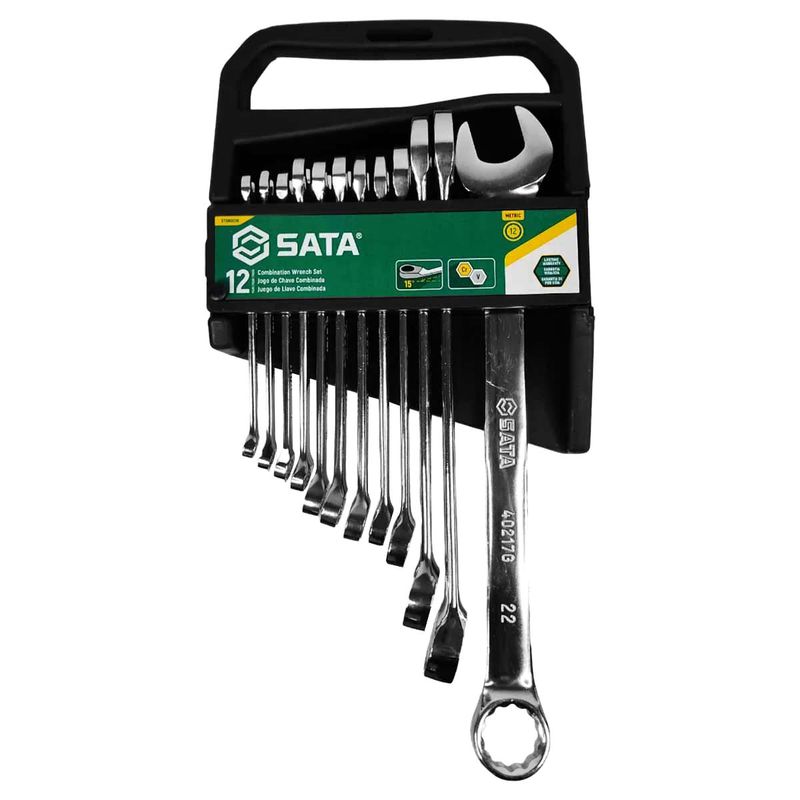 Jogo de Chave Combinada Com 12 Peças (ST08001G) - Sata