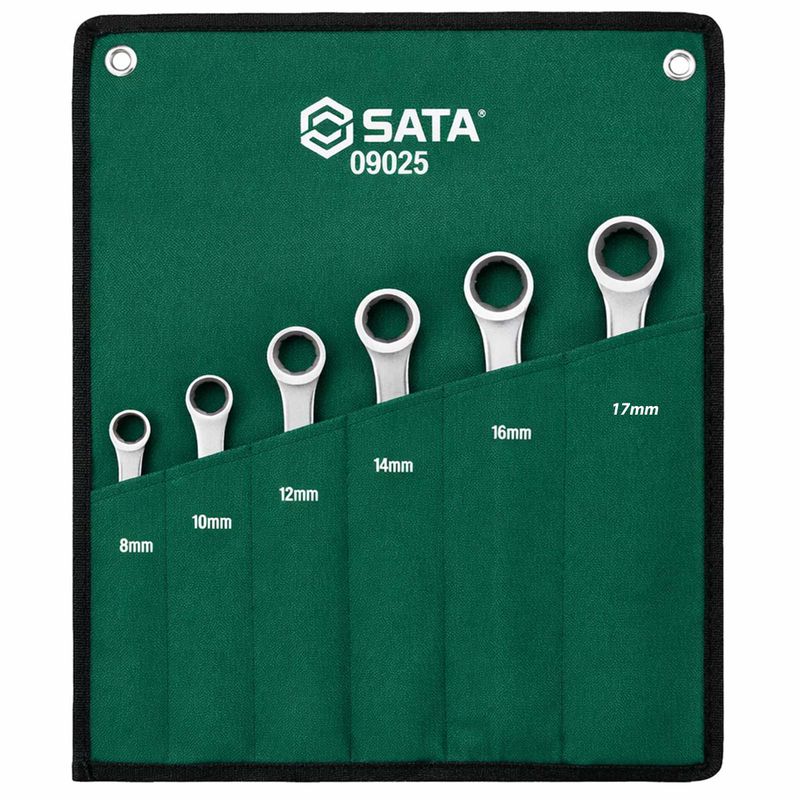 Jogo de Chave Estrela Com Catraca 6 Peças (ST09025SJ) - Sata